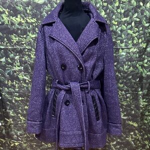 Tail Women's Stylish Purple Pea Coat